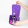 Cosmeticis-mester with a lightning, with a hook, an outer pocket, purple color