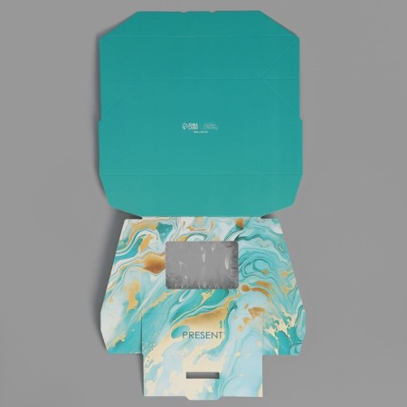 Confectionery packaging, a box with lamination "Marble", 10 x 8 x 3.5 cm-3