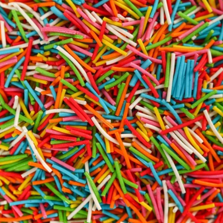 Sprinking confectionery vermichel: red, white, green, blue, yellow, 50 g.-3