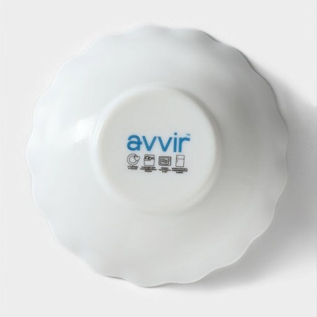 Set of salad bowls "Diva", 15.5 × 5 cm, 6 pcs, glass -ceramic, white color-4