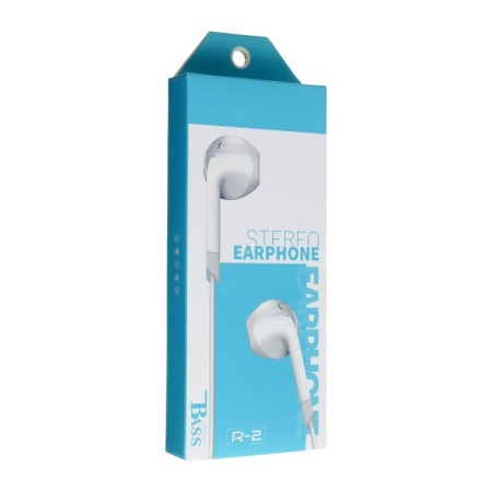 R-2 headphones, wired, inserts, microphone, 1 m, jack 3.5 mm, white-3