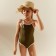 Swimsuit Assed children's minku color green growth 140-146 cm