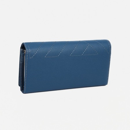 Women's wallet on magnets, blue color-1