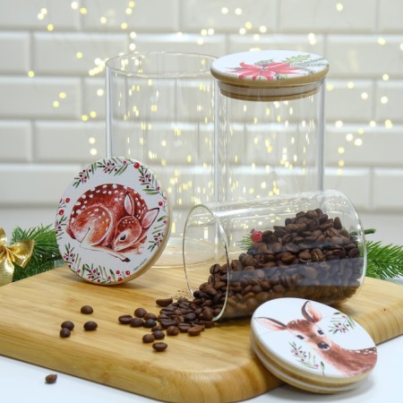 Bank for storage "Christmas Star", 700 ml-3