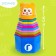 Developing toy "Pyramid: Bear", cups with letters and numbers, 11 items