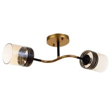 Sinna chandelier 2he27 40W black and gold 48x26x27 cm Bayerlux