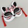 Kitsune carnival mask, black and red color