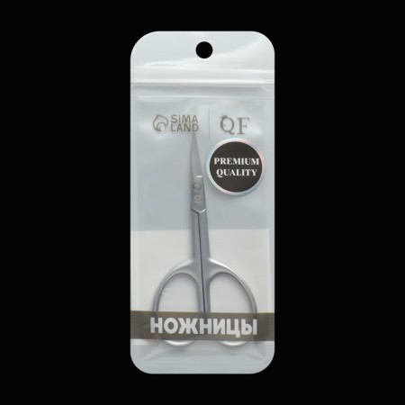 Manicure scissors "Premium satin", narrow, straight, matte, 9.6 cm, silver color-9