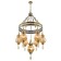 Suspended chandelier Citilux "Cairo" CL419163, 56x56x100 cm, 7x75W, e27, brown color