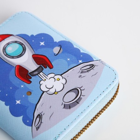 Children's wallet with lightning, blue color-2