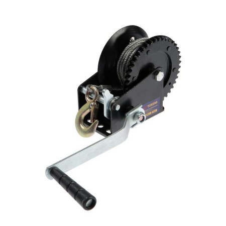 Winper manual drum traction tundra, 1400 kg, metal cable 10 meters