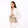 Women's bag on the Textura valve, small size, milk color