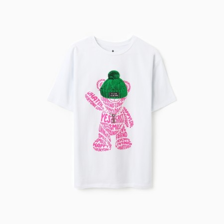 T-shirt female, white color, size One size (42-46)-1