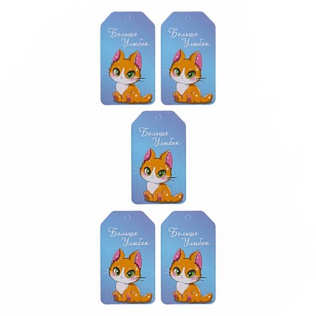 A set of nameplate "cats with wishes" 4 species, 20 pieces, 5 x 8 cm-4