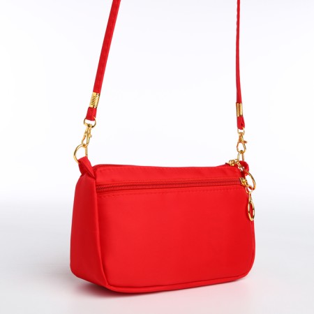 Bag Women's Cross-Bodi with a zipper, red color-4
