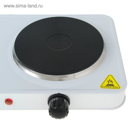 Electric tile Luazon LHP-005, 2 burners, 2000 watts, heater disk, white-4
