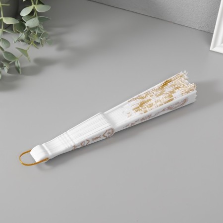 Fan plastic, textiles "golden patterns" sparkle mix 22.5 cm-5