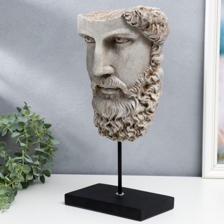 Souvenir Polystone Bust "Zeus" Bezh 41x19 cm-3