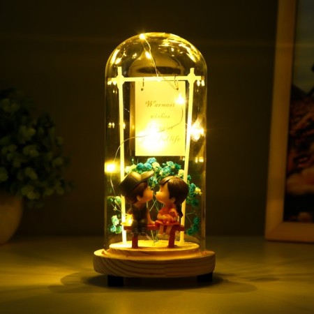 Nightlight "Kiss" LED from 3XLR44 batteries 9.5x9.5x19 cm Risalux-3