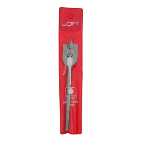Wood drill feather scrap, hexagonal shank, 25 x 152 mm-1
