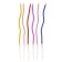 Set of candles in the cake 6 pcs. serpentine + 5 balls, assorted, chrome