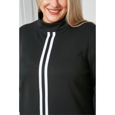 Female dress, size 64, black color-3