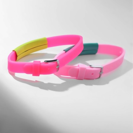 Bracelets "Demetrons" Silicone, Sweet, Mix color, 20 size-1