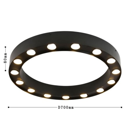 Attica ceiling 700 mm, GU10 75W-2