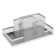 Chancellery trifle stand 4 compartments, metal mesh, color gray color