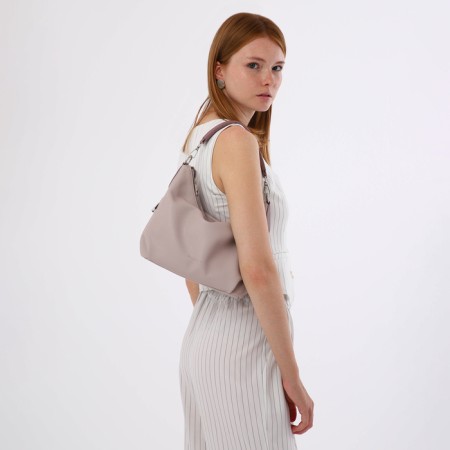 Women's bag with lightning, beige color-8