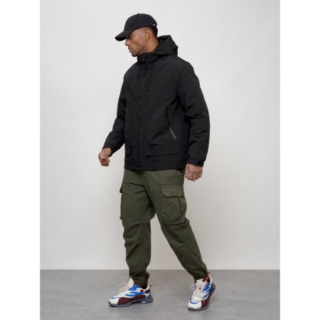 Male spring jacket, size 50, black color-5