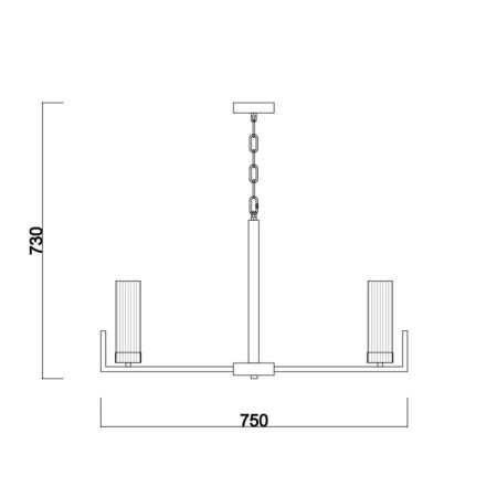 Suspended lamp Freya Fr5214PL-08CH ADELINE, 750x750x730 mm, E14, 8x60W, chromium color-1