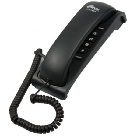 The phone Ritmix RT-007, wired, re-set, black