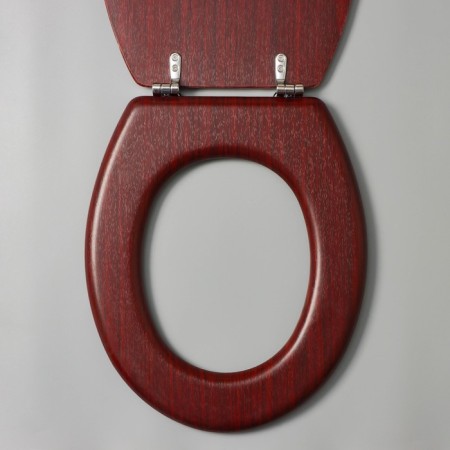 The toilet seat with the lid "Natural tree", 45 × 35 cm, color nut-5