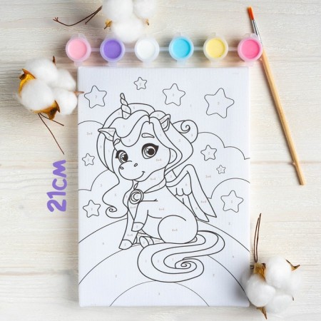 Picture on numbers for children "Unicorn on the Rainbow", 21 x 15 cm-6