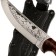 Caucasian knife, tourist "Pecheneg" with scabbard, steel - 40x13, varnished nut, 14 cm