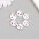 Busina for creativity plastic "Pearl Flat Circle with Cornflows" 0.5x1.6x1.6 cm