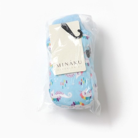 Winter children's mittens minku, Blue color, 15cm-7