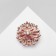 Brooch "Flower" of Francipani in rhinestones, colored in pink gold