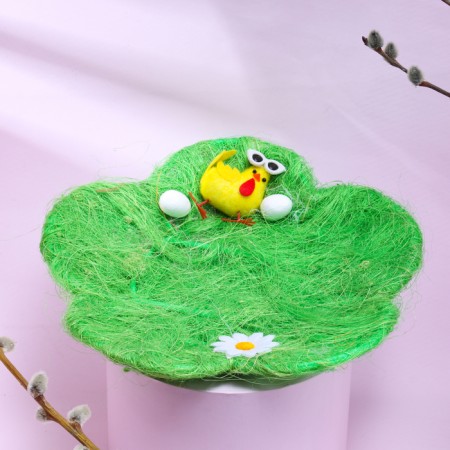 Easter decorative basket "Flower" 24x24x4 cm