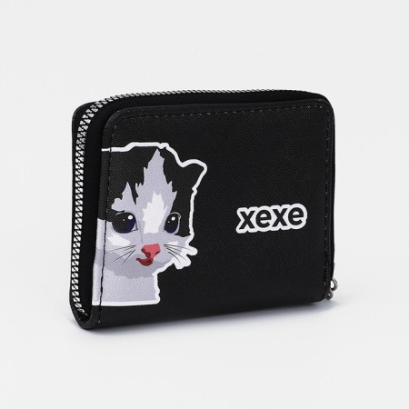 Lightning wallet, card for cards, for coins, black color