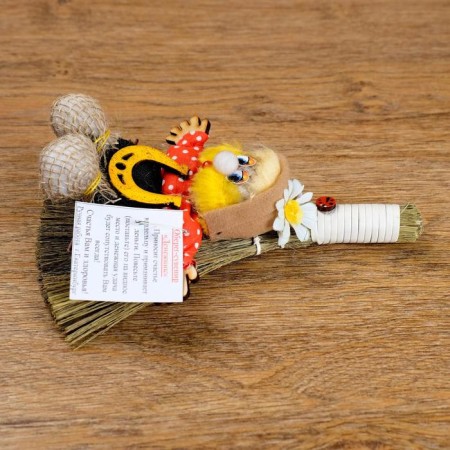 Amulet "Money", on a broom, mix-8
