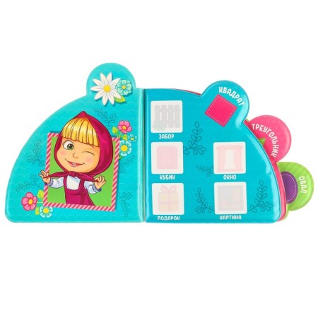 Book for playing the bathroom "Study forms" water coloring Masha and the bear-2