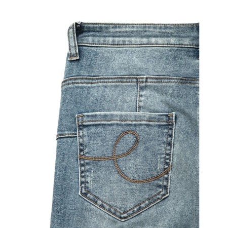 Women's jeans modeling with high planting Contte Elegant, XS size, MID Blue color-5