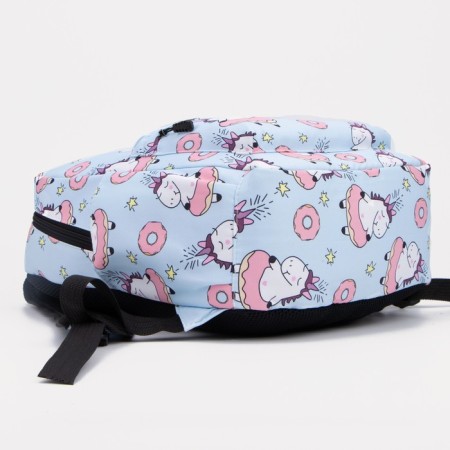 School backpack from lightning textiles, external pocket, pencil case, blue color-6