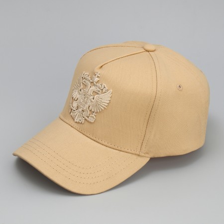 Women's cap "Coat of arms", beige color, rr 56-1