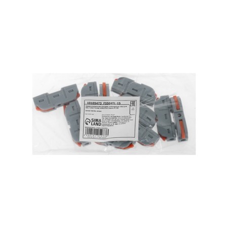 The terminal of electric, combined, 32a, 0.2-4 mm2, 1 input 1 conclusion, set 10 pcs 1010547-3