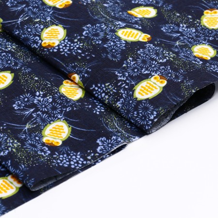 Loskot for needlework, x/b, owls on blue, 100 × 50 cm-2