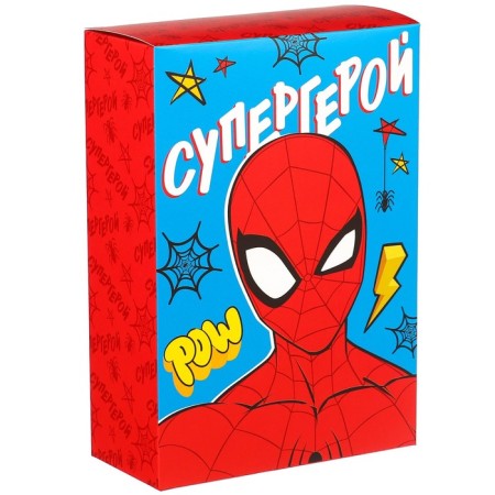 Gift box, folding "superhero" 16x23x7.5 cm, spider-man-3