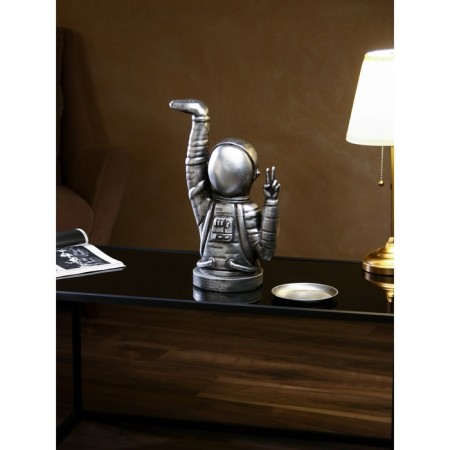 Cosmonaut's Steel stand, polystone, 47 cm, silver color-3